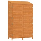 Cumpara ieftin Sopron de gradina, maro, 102x52x174,5 cm, lemn masiv de brad