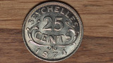 Cumpara ieftin Seychelles -raritate exotica- moneda de colectie 25 cents 1974 UNC - tiraj 100k, Africa