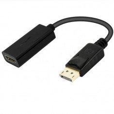 Cablu Adaptor DisplayPort Tata la HDMI Mama, 1920x1080 @60Hz, Negru