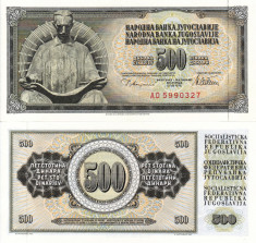 IUGOSLAVIA 500 dinara 1978 UNC!!! foto