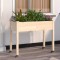 vidaXL Jardinieră cu roți și căptușeală 118x59x80cm lemn masiv de brad 3157826