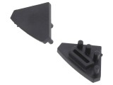 Obturator Negru pentru Profil LED - Set 10 Bucăți
