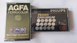 Cumpara ieftin CASETA AUDIO AGFA FERROCOLOR SI PHILIPS FERRO CHROMIUM, LOT 2 BUCATI