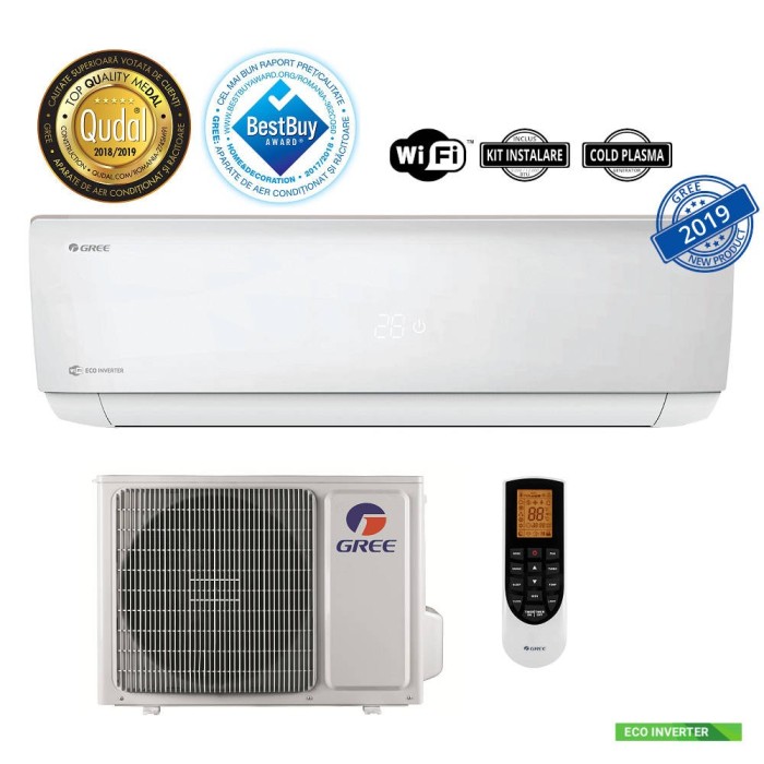 Aparat aer conditionat Gree GWH12AAB-K6DNA4A Gama Bora A4 Inverter 12000BTU Clasa A++ Wi-Fi Alb + Kit instalare inclus Aparat aer conditionat Gree GWH12AAB-K6DNA4A Gama Bora A4 Inverter 12000BTU Clasa A++ Wi-Fi Alb + Kit instalare inclus