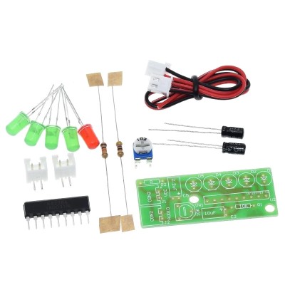 Kit indicator nivel audio cu LED rosu-verde, alimentare 3.5-12V, KA2284 foto