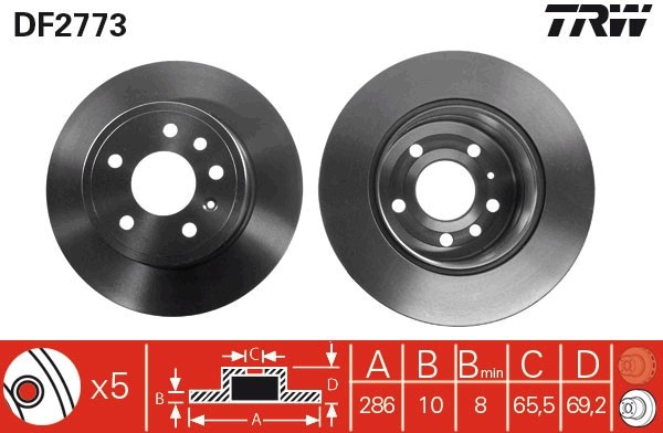 TRW DF2773 Disc frana