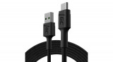 Green Cell GC PowerStream PowerStream USB-A - USB-C 200cm &icirc;ncărcare rapidă Ultra Charge, QC 3.0 Cablu de date și &icirc;ncărcare QC 3.0