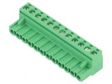 Regletă de conexiuni deconectabilă 5,08mm, 12 piste, dreptă