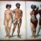 P.315 VECHI PLIANT ATLAS ANATOMIE CORPUL UMAN 5 PLANSE LITOGRAFIE