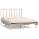 Cumpara ieftin Cadru de pat fara saltea, 135x190 cm, lemn masiv de pin