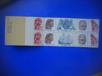 HOPCT TIMBRE SUEDIA MNH 1172 VASE DE RAZBOI -CARNET -6 VAL 1969-NESTAMPILAT foto