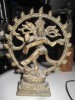 Statueta Shiva Bronz Antic, Zeul Distrugerii Trimurti, 15x12cm, 400g
