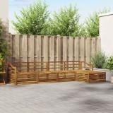 vidaXL Set canapele exterior 5 piese lemn masiv acacia natural mobila gradina