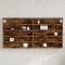 Gossi dulap cu vitrina, stejar fumuriu, 100x8,5x50 cm, lemn prelucrat