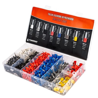 Set mansoane pentru sertizare PM-TZDP-1200T, 1200 bucati, Powermat PM1409 foto