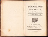 HST 578SP Le decameron francais par M d&#039;Ussieux 1775 volumul II