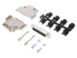 Conector D-Sub 25 Pini Mamă Unghi 45&deg; Lipire Gold Flash