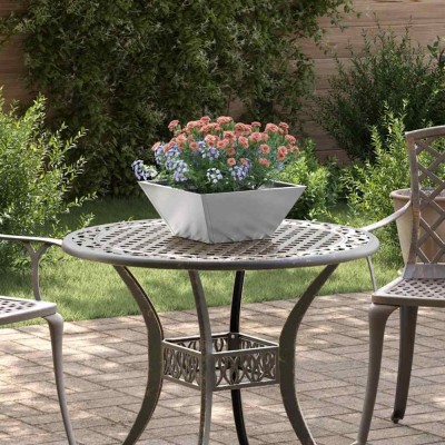 vidaXL Ghiveci de Grădină Argintiu 35 x 35 x 15 cm Oțel inoxidabil 873804 foto