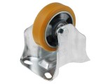 Roata de Transport Rigidă ELESA+GANTER 100mm Poliuretan Rulment Bila RE.F5-100-PSL