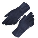 Manusi touchscreen unisex Techsuit Suede, piele ecologica, albastru, ST0009