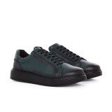 Sneakers barbati verzi din piele SK01