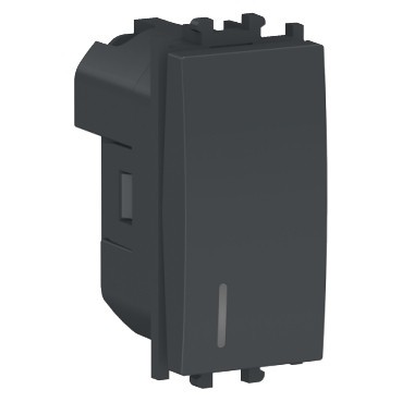 Intrerupator simplu cu led 1M Schneider Easy Styl negru LMR1401003 foto