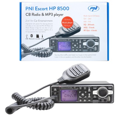 Resigilat : Statie radio CB si MP3 player PNI Escort HP 8500 ASQ include casti cu foto