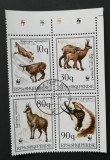 ALBANIA- CAPRE,WWF-4,VALORI IN BLOC,-OBLITERATE - EO 826, Europa, Fauna