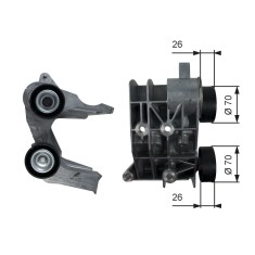 GATES T36107 DriveAlign&reg; rola intinzator curea transmisie