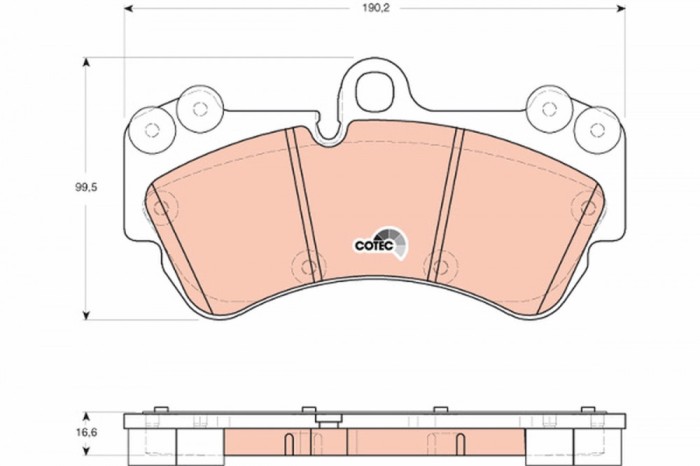 TRW GDB1720 COTEC set placute frana,frana disc
