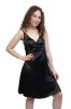 Camasa de noapte femei din matase naturala 100% -19 momme 6 A calitate., Negru, L, M, S, XL