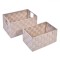 Set Coșuri Depozitare, Model &Icirc;mpletit, 2 Bucăți, Bej, Două Mărimi