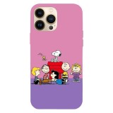 Husa compatibila cu Apple iPhone 15 Pro Max, Viceversa, model Snoopy gang , Silicon, TPU, Transparent, Carcasa