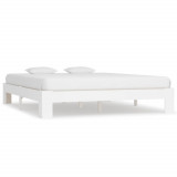 Cadru de pat, alb, 160 x 200 cm, lemn masiv de pin GartenMobel Dekor, vidaXL