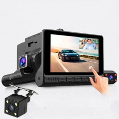 Camera auto DVR, 3 camere, video Full HD 1080 x 1920, Ecran tactil foto