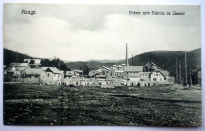 P.021 CARTE POSTALA AZUGA VEDERE SPRE FABRICA DE CIMENT VARIANTA 1 foto