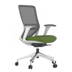 SCAUN ERGONOMIC COL, VERDE, CU BAZA ALUMINIU