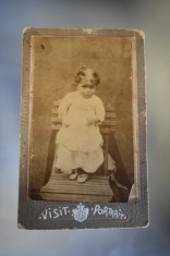 CDV - Fotografie pe carton Visit Portrait Souvenir - Copil - cca. 1900 foto