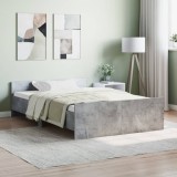VidaXL Cadru de pat cu tăblie la cap/picioare, gri beton, 120x190 cm 3203778