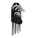 Cumpara ieftin Set 9 imbusi Torx chrome vanadium, scurti 13 cm, 1,5-10 mm - Gri
