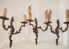 Set deosebit de 3 aplice din bronz masiv in stilul Rococo