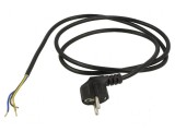 Cablu 3x1mm2 CEE 7/7 cu ştecăr &icirc;n unghi, cablu PVC 1,5m