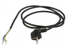 Cablu 3x1mm2 CEE 7/7 cu ştecăr &icirc;n unghi, cablu PVC 1,5m