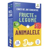 DuoCard - Fructe si legume Animalele (resigilat) - Editura Altele