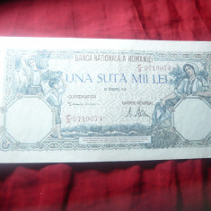 Bancnota 100 000 lei 20 dec. 1946 Mihai I , cal. Buna