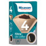 Hartie filtru cafea Misavan, nr. 4, 100 bucati/cutie