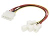 Akasa Cablu Alimentare Ventilatoare 4pin Splitter 4x Mufa Dreapta 0.15m