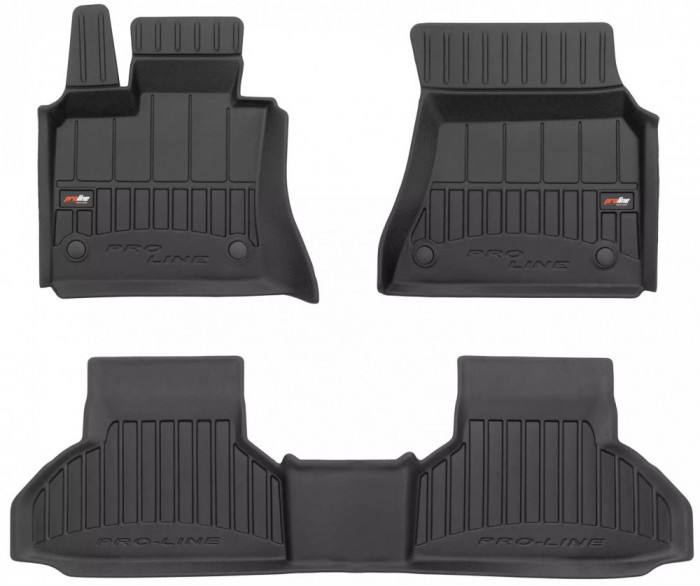 Set Covorase Auto Cauciuc Negro Bmw X6 F16 2014&rarr; Pro Line Tip Tavita 3D 3D409842