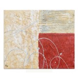 Tablou abstract pictat manual, Incursiune in abstract, 60x50cm ulei pe panza in relief efect 3D, gata de agatat pe perete