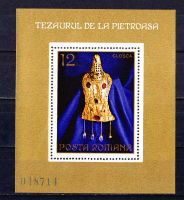 TSV$ - 1973 LP 831 TEZAURUL DE LA PIETROASA, COLITA DANTELATA MNH/** LUX foto